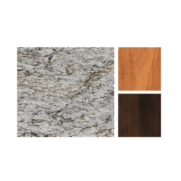 Granite Countertop and Cherry Wood Cabinets