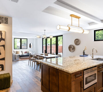 The Terraces on Spruces kitchen and dining area