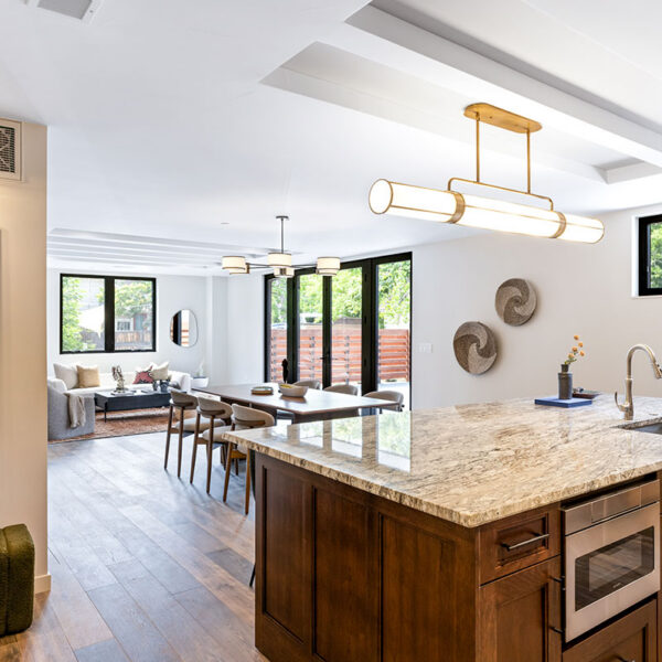 The Terraces on Spruces kitchen and dining area
