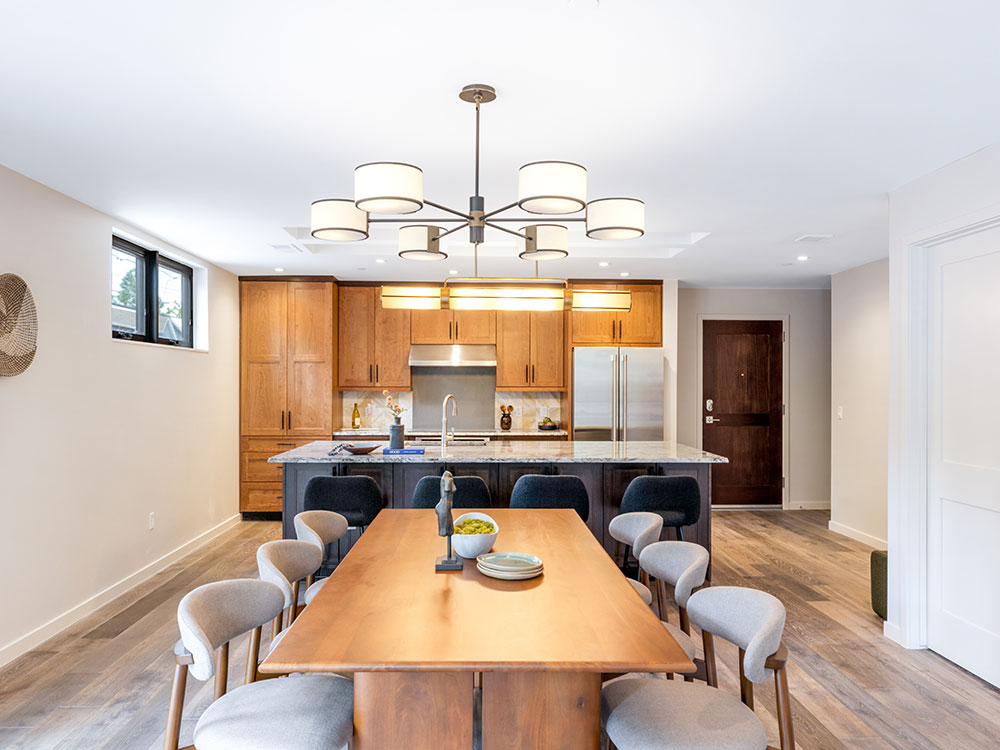 The Terraces on Spruces kitchen and dining area